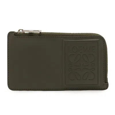 Pre-owned Loewe Gray Leather Coin Purse/coin Case ()