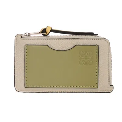Pre-owned Loewe Gray Leather Coin Purse/coin Case ()
