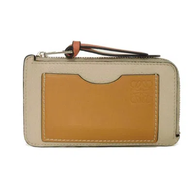 Pre-owned Loewe Gray Leather Coin Purse/coin Case ()