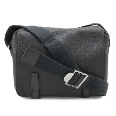 Pre-owned Loewe Gray Leather Messenger Bag Shoulder Bag ()