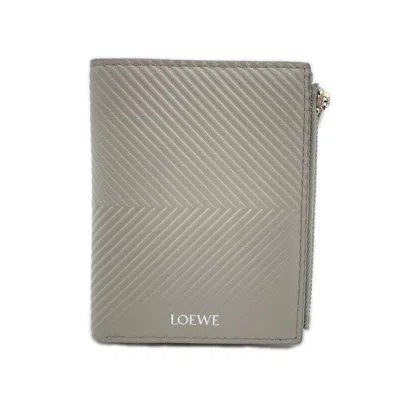 Pre-owned Loewe Gray Leather Wallet (bi-fold) ()
