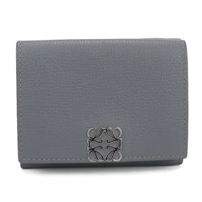 Pre-owned Loewe Gray Leather Wallet (tri-fold) ()