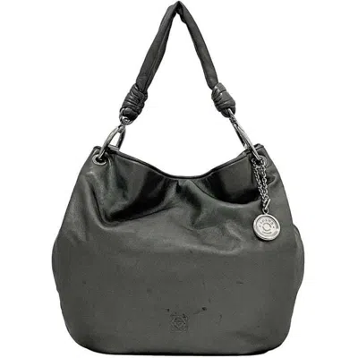 Pre-owned Loewe Gray Metallic Leather Tote Bag ()