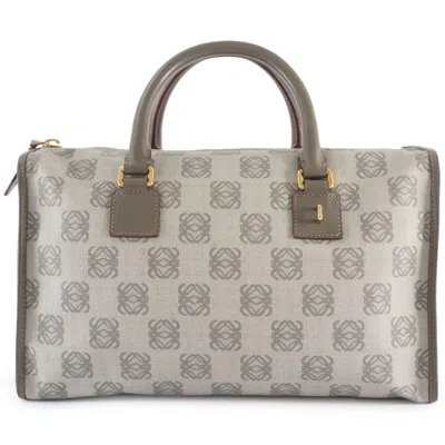Pre-owned Loewe Gray Pvc Leather Boston Bag ()