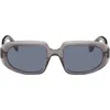 Loewe Gray Rectangular Anagram Sunglasses In Multi