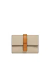 Loewe Pebbled Leather Wallet In Gray Grigio   #626262