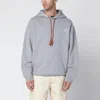 Loewe Gray Sweatshirt With Leather Flamenco Drawstring In Gray