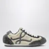 Loewe Shearling And Rubber Sole Ballet Sneakers In Gray