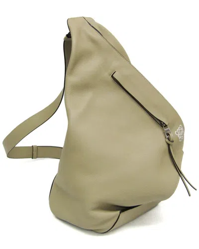 Pre-owned Loewe Grayish Leather Shoulder Bag (authentic Pre-loved)