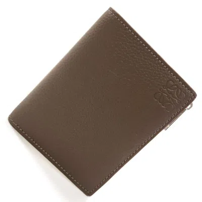 Pre-owned Loewe Grayish Leather Wallet (bi-fold) ()