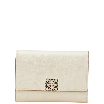 Pre-owned Loewe Grayish Leather Wallet (tri-fold) ()