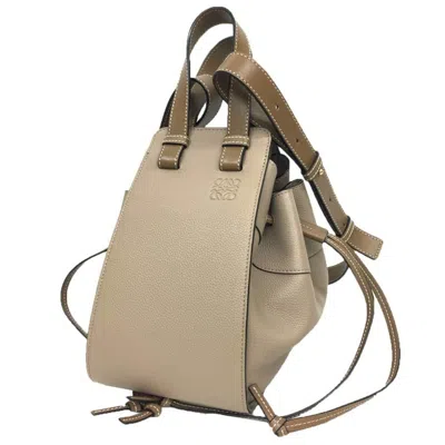 Pre-owned Loewe Grayish Sand Leather Handbag Shoulder Bag () In Grayish, Sand