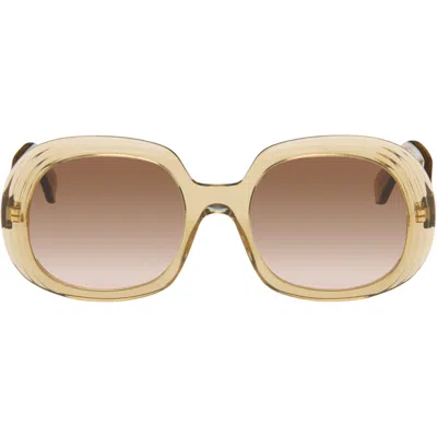 Loewe Green Anagram Sunglasses In Brown