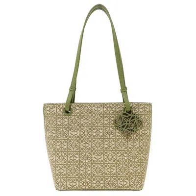 Pre-owned Loewe Green Canvas Tote Bag ()
