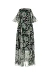 Loewe Off-the-shoulder Floral-print Silk-crepon Midi Dress