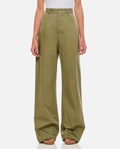 Loewe High Waisted Trousers In Green
