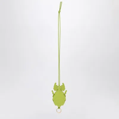 Loewe Green Leaf Insect-shaped Keychain Women