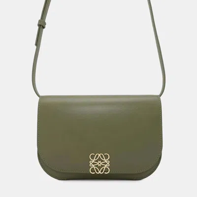 Pre-owned Loewe Green Leather Goya Accordion Shoulder Bag