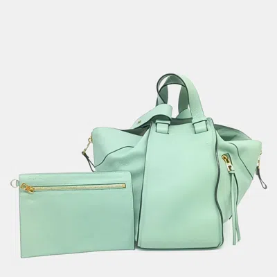 Pre-owned Loewe Green Leather Hammock Bag Medium