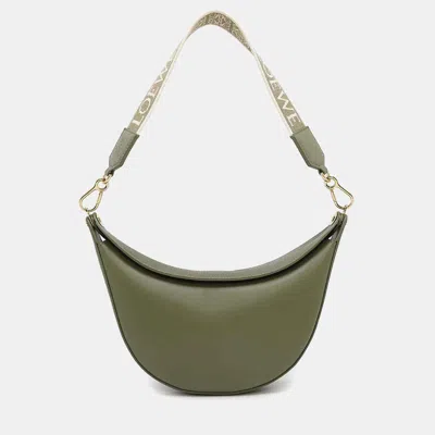 Pre-owned Loewe Green Leather Luna One Shoulder Bag Size Small