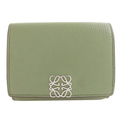 Pre-owned Loewe Green Leather Wallet (bi-fold) ()