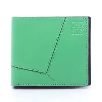 Pre-owned Loewe Green Leather Wallet (bi-fold) ()