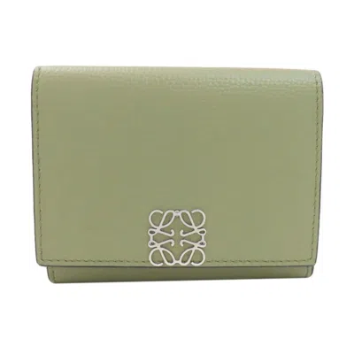 Pre-owned Loewe Green Leather Wallet (bi-fold) ()