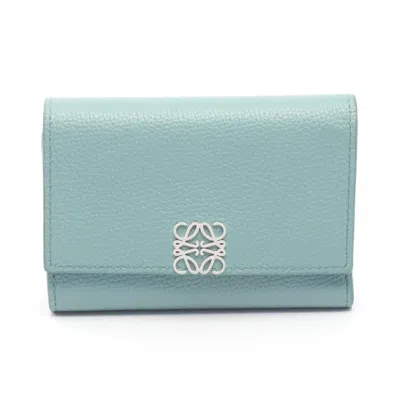 Pre-owned Loewe Green Leather Wallet (tri-fold) ()