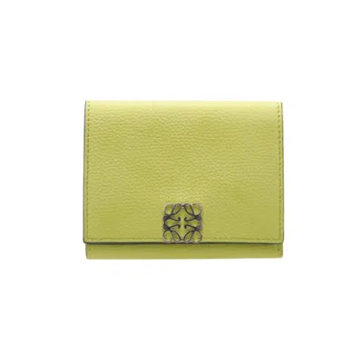 Pre-owned Loewe Green Leather Wallet (tri-fold) ()