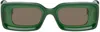 Loewe Anagram Squared Sunglasses In 95e Light Green/othe