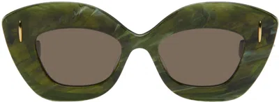 Loewe Green Retro Screen Sunglasses