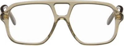 Loewe Green Slim Aviator Glasses