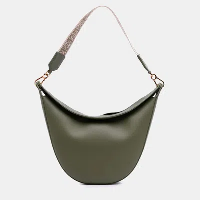 Pre-owned Loewe Green Small Leather Luna Hobo
