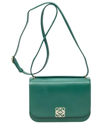 Pre-owned Loewe Green Smooth Leather Small Goya Flap Crossbody (authentic Pre-loved)
