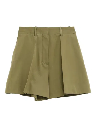 LOEWE GREEN TRAPEZE SHORTS