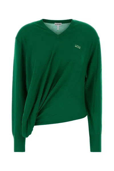 Loewe Green Wool Blend Sweater