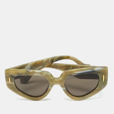 Pre-owned Loewe Green/grey Lw40155i Butterfly Sunglasses
