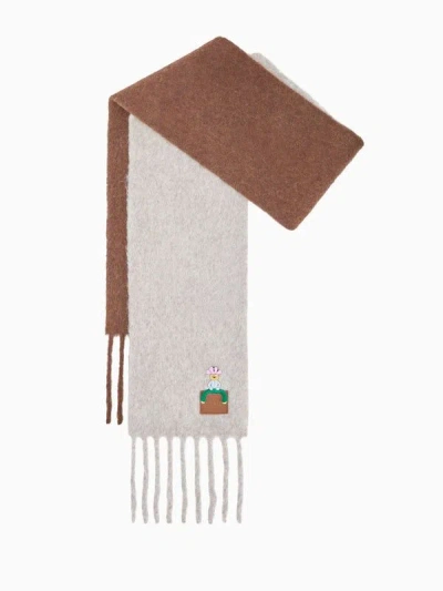 Loewe Scarf In Alpaca And Wool Blend For Woman In Pink