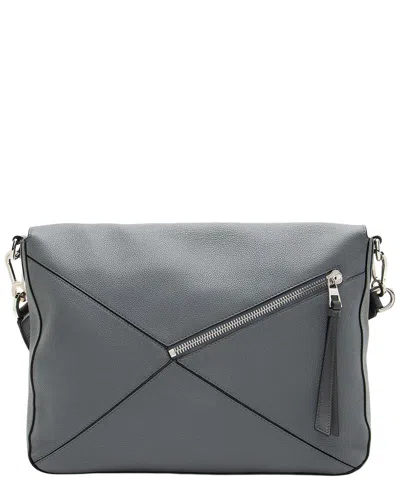 Loewe Grey Calfskin Puzzle Messenger (authentic Pre-loved)