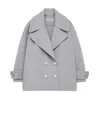 Loewe Pebble Peacoat In Wool In Gray