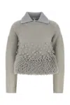 Loewe Polo In Misto Mohair Grigio  Donna