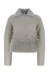 Loewe Polo In Misto Mohair Grigio  Donna In Grey