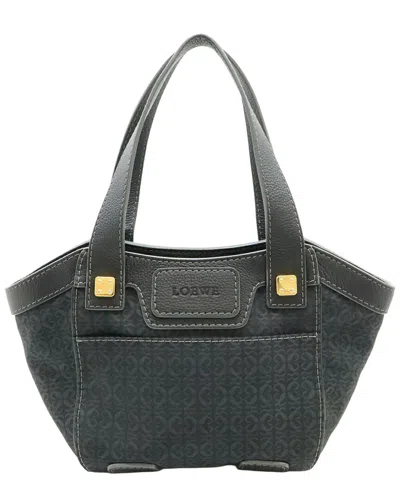 Pre-owned Loewe Grey Nylon Tote (authentic Pre-loved) In Grey/grey
