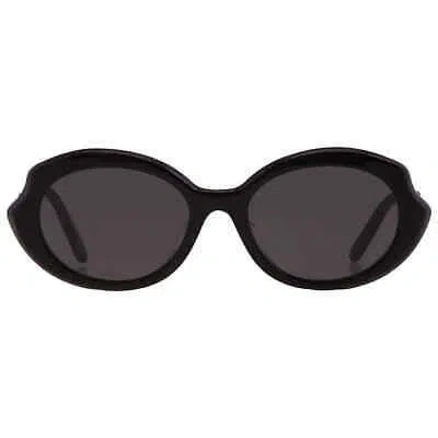 Pre-owned Loewe Grey Oval Ladies Sunglasses Lw40147f 01a 55 Lw40147f 01a 55 In Gray