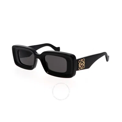 Loewe Grey Rectangular Ladies Sunglasses Lw40101i 01a 46 In Black