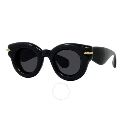 Loewe Inflated Lw 40118 I 01a Round Sunglasses In Black