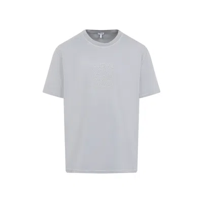Loewe Embroidered Anagram T-shirt In Grey