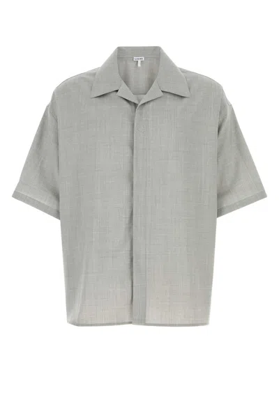 LOEWE GREY WOOL SHIRT