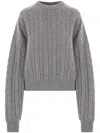 Loewe Cable Knit Crew Neck Wool Sweater