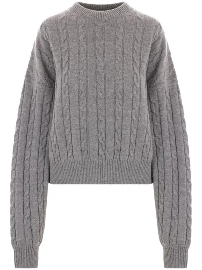 LOEWE GREY WOOL SWEATER